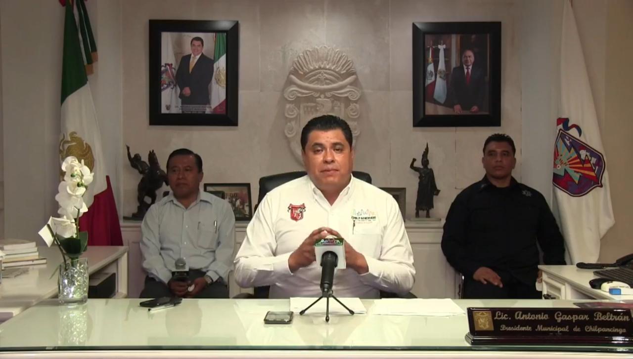 Instruye alcalde de Chilpancingo a Policía Municipal, impedir concentraciones en espacios públicos